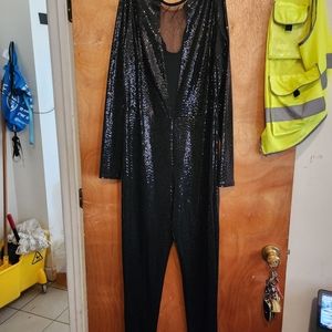One piece sequin suit